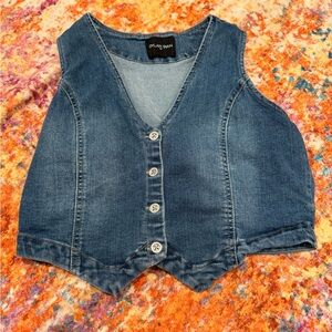 Dylan Ryan Denim Button-Front Vest – Women’s XL